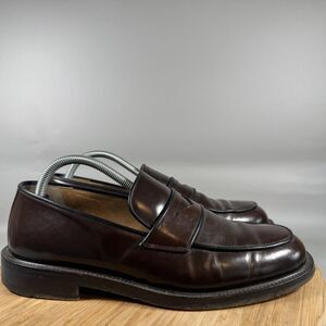 Cole Haan Penny Loafers Mens 9.5 M Brown Leather Made in Italy